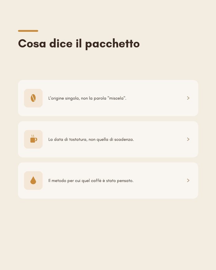 Carosello editoriale con riquadri e icone