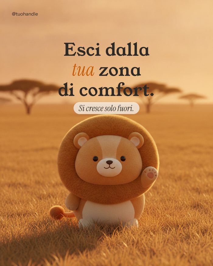 Carosello con personaggio leone
